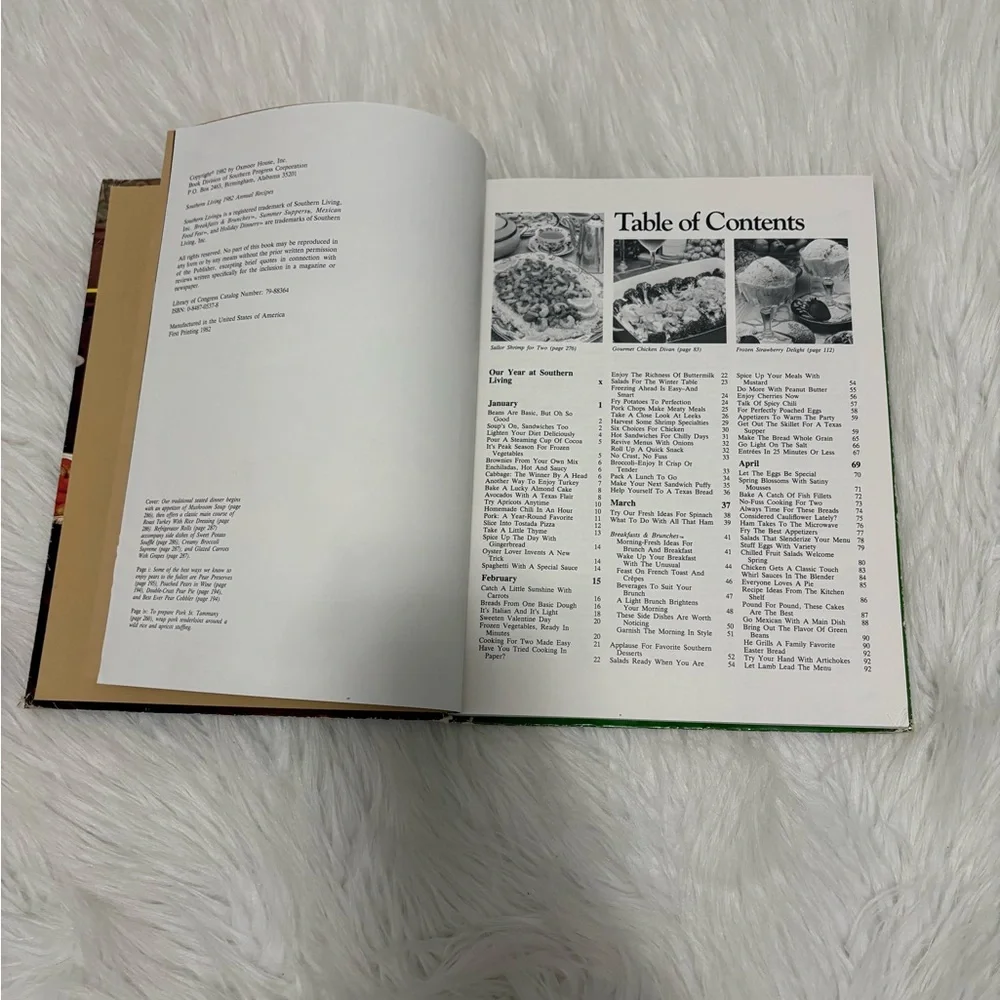 Vintage Southern Living 1982 Annual Recipes Cookbook
